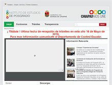 Tablet Screenshot of iep.chiapas.gob.mx